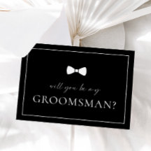 Black Groomsman Proposal Kaart