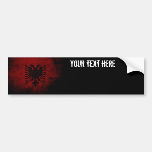 Black Grunge Albanië vlag Bumpersticker (Voorkant)