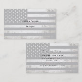 Black Grunge American Flag 2 Visitekaartje (Voorkant / Achterkant)