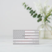 Black Grunge American Flag Visitekaartje (Staand voorkant)