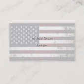 Black Grunge American Flag Visitekaartje (Voorkant)
