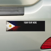 Black Grunge Filippijnse vlag Bumpersticker (Op auto)