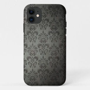 Black Grunge Floral Damask Gothic iPhone 5s Case