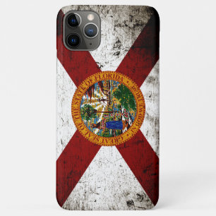 Black Grunge Florida State Flag iPhone 11 Pro Max Hoesje