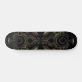 Black Grunge Fractal Skateboard Deck (Horz)