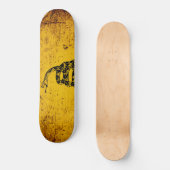 Black Grunge Gadsden Flag Skateboard (Voorkant)