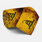 Black Grunge Gadsden Flag Stropdas (Opgerold)