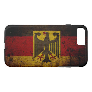 Black Grunge Germany Flag iPhone 8 Plus / 7 Plus Hoesje