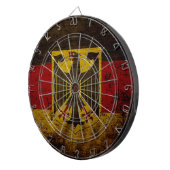 Black Grunge Germany Flag Dartbord (Voorkant Rechts)