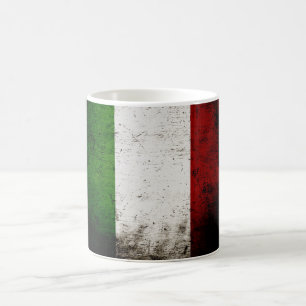 Black Grunge Italy Flag Koffiemok