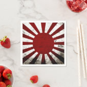 Black Grunge Japan Rising Sun Flag Servetten (Insitu)