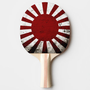 Black Grunge Japan Rising Sun Flag Tafeltennisbatje