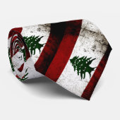 Black Grunge Libanese vlag Stropdas (Opgerold)