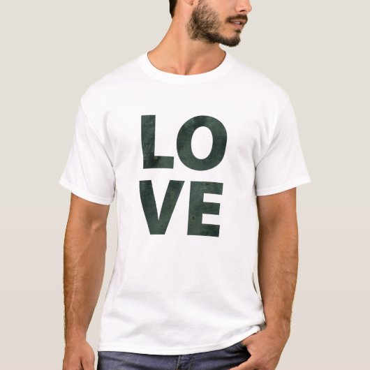 Black Grunge Love Valentijn T-shirt (Voorkant)