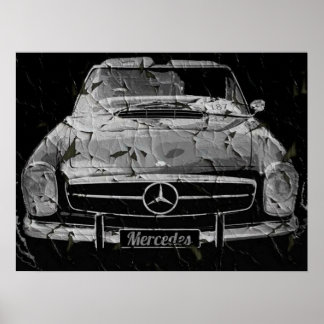 Black Grunge Mercedes poster door N.P.