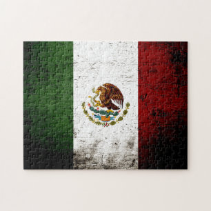 Black Grunge Mexico Flag Legpuzzel