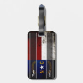 Black Grunge North Carolina State Flag Bagagelabel (Achterkant verticaal)