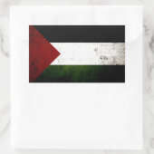 Black Grunge Palestine Flag Rechthoekige Sticker (Tas)