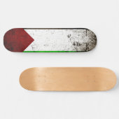 Black Grunge Palestine Flag Skateboard (Horizontaal)