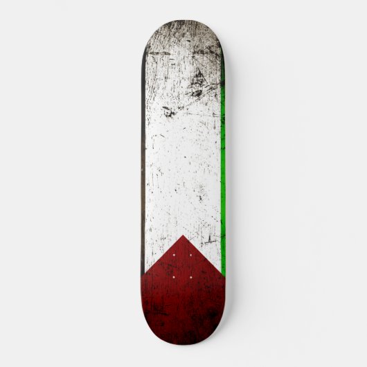 Black Grunge Palestine Flag Skateboard (Voorkant)
