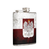 Black Grunge Poland Flag Heupfles (Rechts)