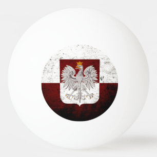 Black Grunge Poland Flag Pingpongballen