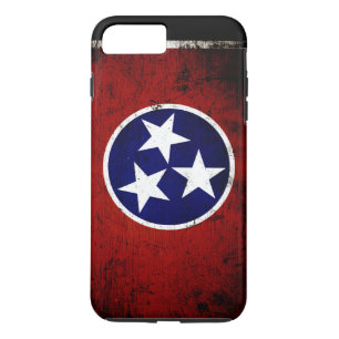 Black Grunge Tennessee State Flag iPhone 8 Plus / 7 Plus Hoesje