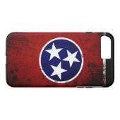 Black Grunge Tennessee State Flag Case-Mate iPhone Case (Achterkant (Horizontaal))