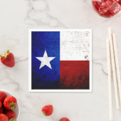 Black Grunge Texas State Flag Servetten (Insitu)