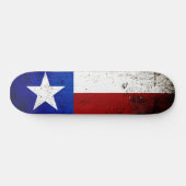 Black Grunge Texas State Flag Skateboard (Horizontaal)