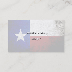 Black Grunge Texas State Flag Visitekaartje