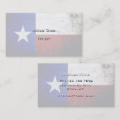 Black Grunge Texas State Flag Visitekaartje (Voorkant / Achterkant)