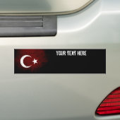Black Grunge Turkey Flag Bumpersticker (Op auto)