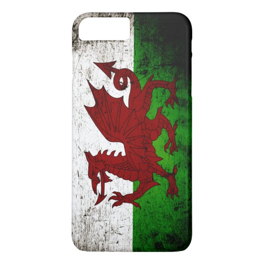 Black Grunge Wales Flag Case-Mate iPhone Case (Achterkant)