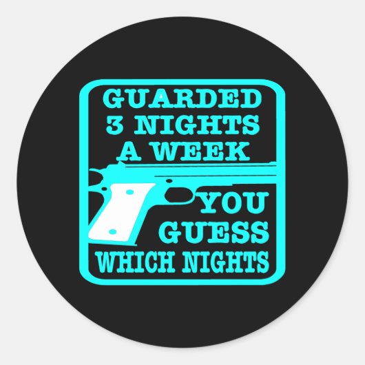 Black Guarded 3 nachten week Ronde Sticker (Voorkant)