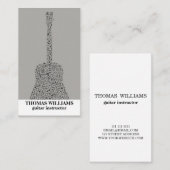 Black Guitar Music Visitekaartje (Voorkant / Achterkant)