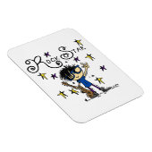 Black Hair Boy Rock Star Magneet (Rechterzijde)