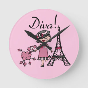 Black Hair Diva Ronde Klok