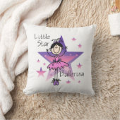 Black Hair Girl Little Star Ballerina Coussin (Couverture)