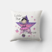 Black Hair Girl Little Star Ballerina Coussin (Verso)