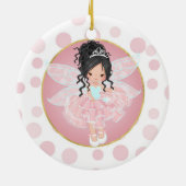 Black Hair Pink Fair Keramisch Ornament (Achterkant)