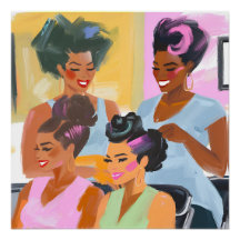 Black Hair Salon Art