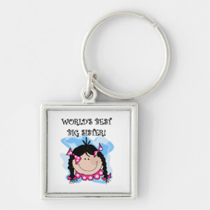 Black Hair World's Best Big Sister Gifts Sleutelhanger