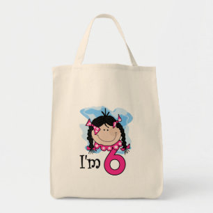 Black Haire Girl Ik ben zes Tote Bag
