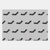 Black Halloween Bats Inpakpapier Vel (Voorkant 2)
