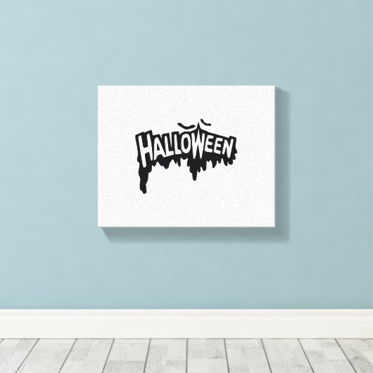 Black Halloween Canvas Afdruk (Insitu (Houten vloer))