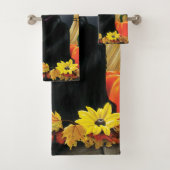 Black Halloween Cat Bad Handdoek (Insitu)