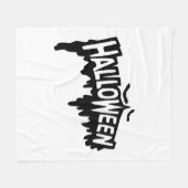 Black Halloween Fleece Deken (Voorkant (Horizontaal))