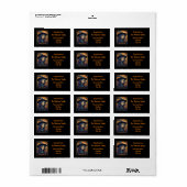 Black Halloween sorcière grand Étiquette de adress (Feuille entière)