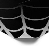 Black Halloween Spider & Web Welcome to Wedding Poster (Hoek)